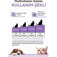 Vitpaw B Complex Damla 50 ml Kediler Için Tüy Dökülmesi Engelleyici, Deri ve Tüy Sağlığı Biotin Damla