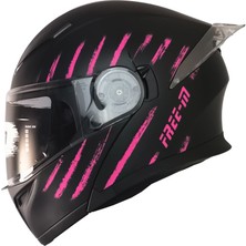 Free-M -965 Çene Açılır Kask (Pınk Zebra)