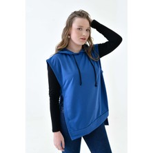 Mırach Curve Yanları Açık Büyük Beden Oversize Sweatshirt Süveter Modeli Sıfır Kol Tasarım