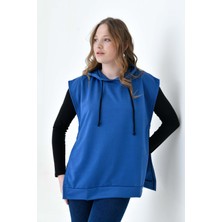 Mırach Curve Yanları Açık Büyük Beden Oversize Sweatshirt Süveter Modeli Sıfır Kol Tasarım