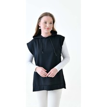 Mırach Curve Yanları Açık Büyük Beden Oversize Sweatshirt Süveter Modeli Sıfır Kol Tasarım
