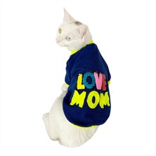 Kemique Love Mom Neon,oval Yaka Tişört Kedi Kıyafeti,elbisesi S