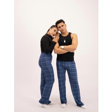 Ekose Kareli Yılbaşı Pijama Altı  Uisex Micro Pamuk