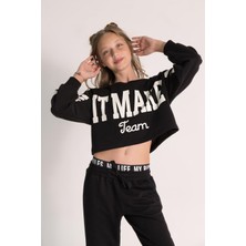 Dmb Kız Çocuk 2'li Sweatshirt 10-15 Yaş Siyah