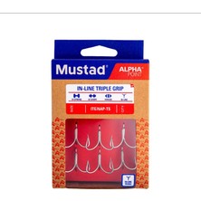 Mustad Mustadmustad Alpha Point In-Line Triple  ITG76AP Üçlü Olta Iğnesi No : 6