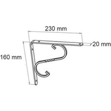 Beşel Ayarlı Raf Altı 3 No 30X15MM