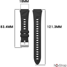 Novstrap Huawei Watch Gt4 41MM Gt5 41MM ile Uyumlu Kordon (18MM Pimli) Lansman Prizma Silikon Kayış