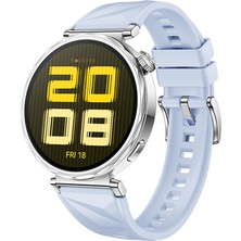 Novstrap Huawei Watch Gt4 41MM Gt5 41MM ile Uyumlu Kordon (18MM Pimli) Lansman Prizma Silikon Kayış
