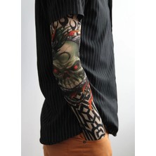  Giyilebilir Kol Dövmesi Çorap Dövme 3D Baskılı Kol Bacak Dövme 2 Adet Model 18