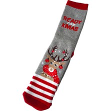 Sembol Yılbaşı Temalı Uzun Havlu Çorap Christmas Yeni Yıl