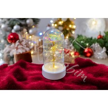 Yılbaşı Temalı Sonsuzluk Gülü Fanus  Gift Gala x y Rose 14 Şubat Günü Sevgiliye Özel