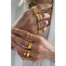Bonnjerra Jewellery Altın Kaplama Ayarlanabilir Düğüm Yüzük