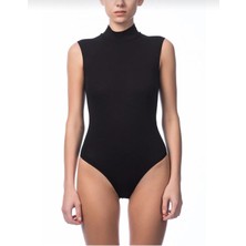 NBB 2950 Kadın Sıfır Kol Boğazlı Çıtçıtlı Body Tekli