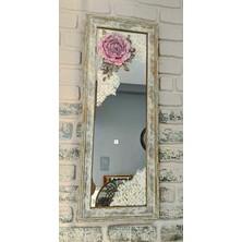 Ahşap Çerçeveli Gül Figürlü Ayna Tablo