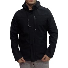 Battal Beden Erkek Çıkarılabilir Kapüşonlu Rüzgar ve Su Geçirmez Erkek Mont