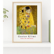 Hayat Dekor Gustav Klimt - Öpücük (The Kiss) Reprodüksiyon Poster-Çerçeveli TABLO-CT-1-056