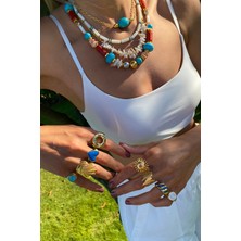 Bonnjerra Jewellery Özel Tasarım Altın Kaplama Ayarlanabilir Güneş Yüzük