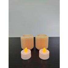 Stilcraft Modern Tealight LED Mumluk 2'li Set