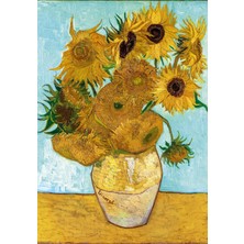 Clementoni - 1000 Parça Museum Collection Yetişkin Puzzle - Van Gogh “sun Flowers”