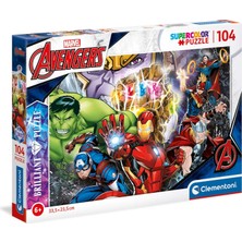 Clementoni - 104 Parça Brilliant Puzzle - Marvel