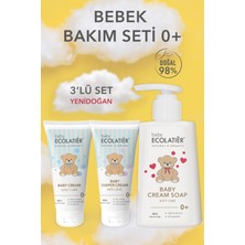 3’lü Yenidoğan Bebek Bakım Seti: Bebek Şampuanı + Bebek Bakım Kremi + Pişik Kremi