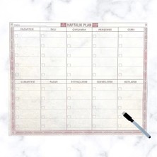 Şeffaf Kendiliğinden Yapışkanlı Kalemli Haftalık Planlayıcı 40CM-50CM