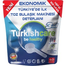 Turkishcare Ekonomik Hepsi Bir Arada Toz Bulaşık Makinesi Deterjanı 40 Yıkama