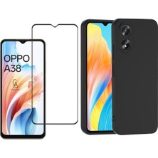 Coolacs Oppo A38 ile Uyumlu Telefon Kılıfı ve Tam Kaplayan Seramik Ekran Koruyucu