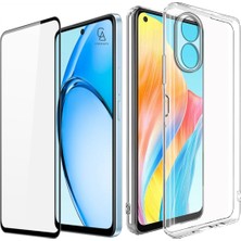 Coolacs Oppo A60 ile Uyumlu Telefon Kılıfı ve Tam Kaplayan Seramik Ekran Koruyucu