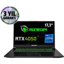 Monster Abra A7 V16.1.1 Intel Core I7 13700HX 16 GB Ram 1 Tb SSD 6 GB Rtx 4050 Windows 11 17,3" Fhd 144 Hz Oyun Bilgisayarı