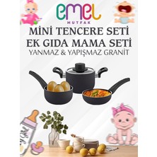 EMEL 12 Cm Mini Tencere Seti (EK GIDA MAMA SETİ)