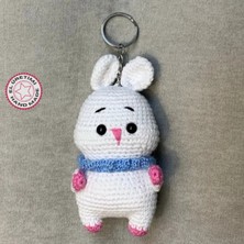 Uretti El Örgüsü Amigurumi Beyaz Tavşan Anahtarlık