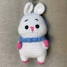 Uretti El Örgüsü Amigurumi Beyaz Tavşan Anahtarlık