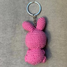 Uretti El Örgüsü Amigurumi Sevimli Tavşan Anahtarlık - Pembe