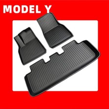 Tesla Li Parts Tesla Model Y TPE 3D Premium  Havuzlu Paspas Seti 3,5 mm kalınlık