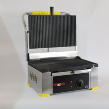 Enazon 12 Dilim Elektrikli Döküm Tost Makinesi  1550 W. - Döküm 35X24 - 11,75 kg - Inoks - Sarı