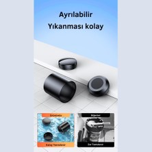 Coofbe Premium Car Ashtray LED Işıklı Alüminyum Taşınabilir Kapaklı Araba Küllük Kül Tablası Kokusuz