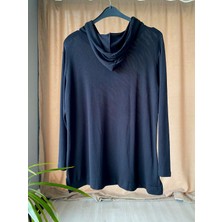 Silüet ve Leopar Desen Triko Sweatshirt