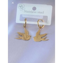 Mrs Flower Renk İşlemeli Kuş Model Kadın Küpe