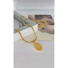 Mrs Flower Allah Yazılı Çelik Kolye