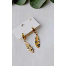 Yaprak Nazar Model Kadın Moda Küpe