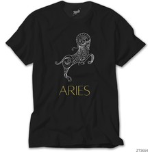 Wakha Koç Burç Retro Siyah Tişört