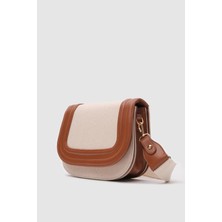 Nigift Punch Oval Kanvas Taba Çapraz Çanta