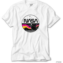 Wakha Nasa Retro Beyaz Tişört