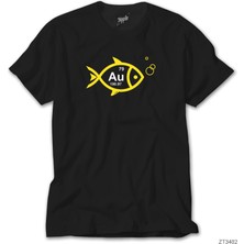 Wakha Altın Balık Siyah Tişört