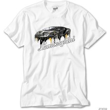 Wakha Flowing Lamborghni Beyaz Tişört