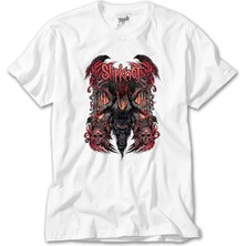 Wakha Slipknot Ram Head Beyaz Tişört