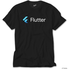 Wakha Flutter Siyah Tişört