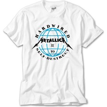 Wakha Metallica Hardwired Beyaz Tişört