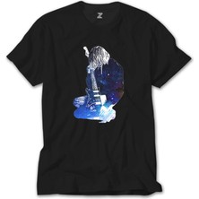 Wakha Nirvana Kurt Cobain Galaksi Siyah Tişört